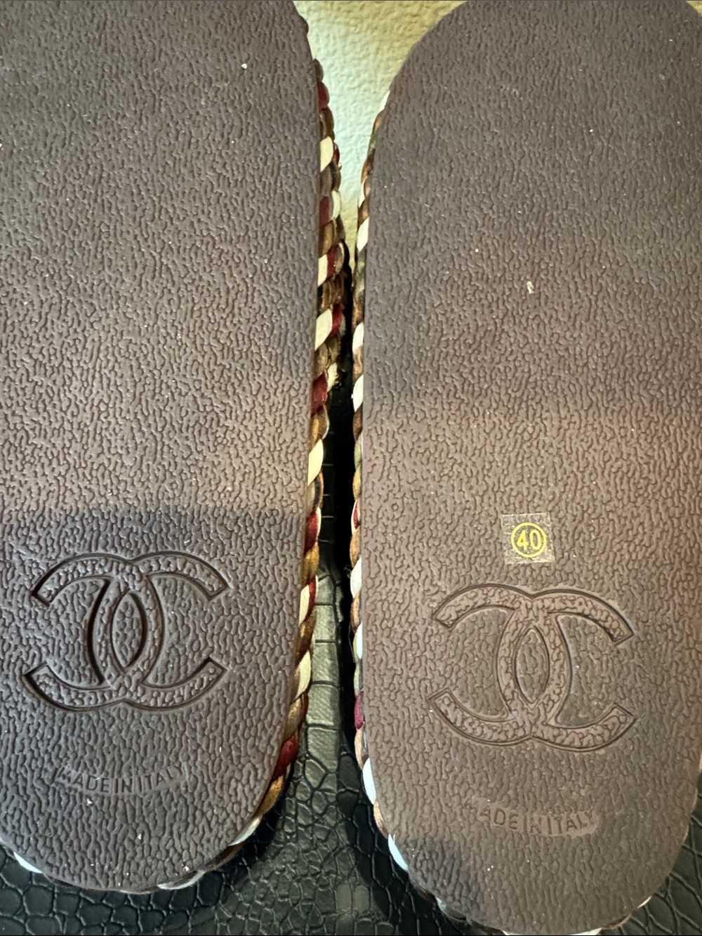 Chanel Braided Multi Colored Sandals - Picture 10 of 11